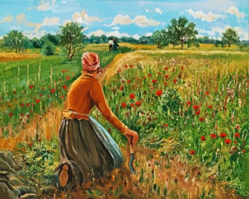 Farmer Woman Art paint by numbers