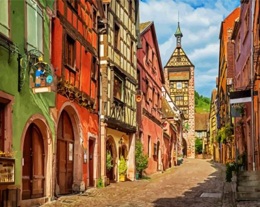 The Beautiful City Colmar paint by numbers