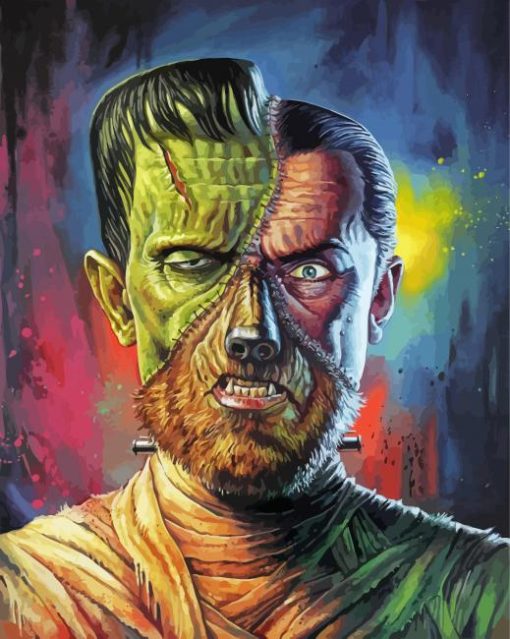 Horror Frankenstein Art paint by numbers