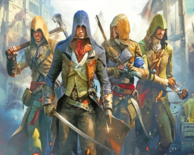 Assassin's Creed Characters paint by numbers