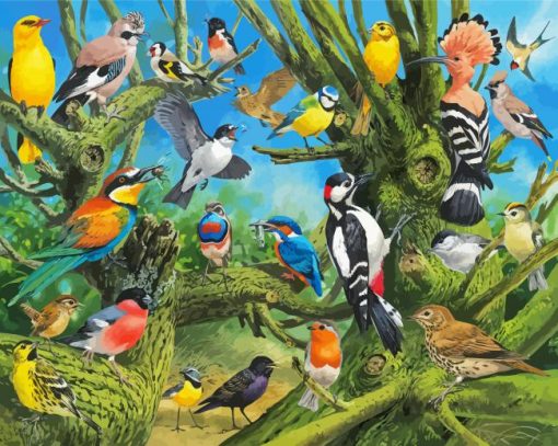 Garden Of Birds paint by numbers