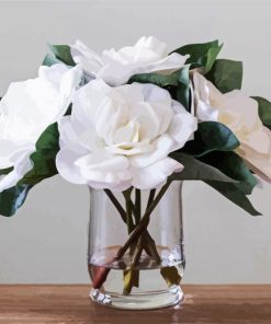 Gardenia In Glass paint by numbers