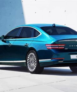 Luxury Blue Genesis Car paint by numbers