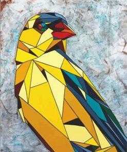 Geometric Goldfinch paint by numbers