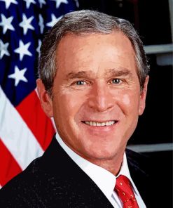 George Walker Bush paint by numbers