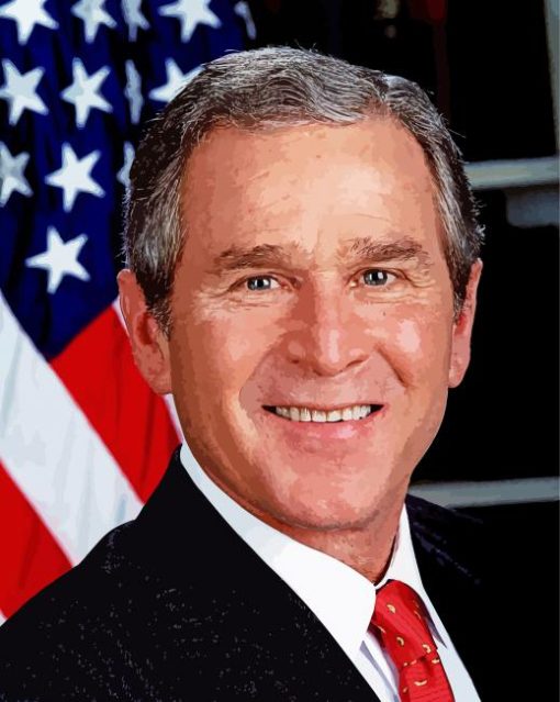 George Walker Bush paint by numbers