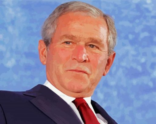 George Bush paint by numbers
