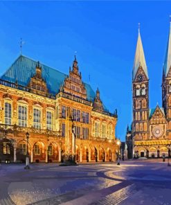 Aesthetic Cathedral In Bremen paint by numbers