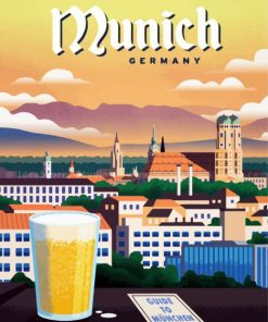 Munich Germany Poster paint by numbers