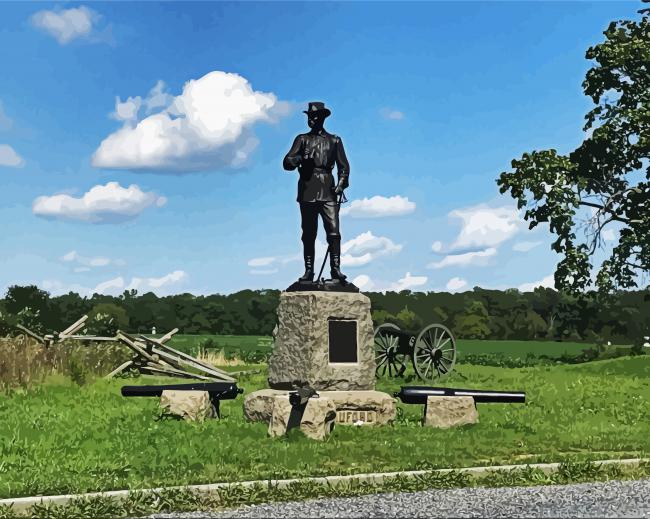 Gettysburg National Military Park paint by numbers