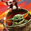 Baby Yoda And Gizmo paint by numbers