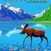Glacier National Park Poster paint by numbers