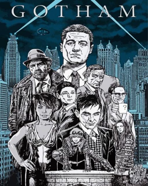 Gotham Series Poster paint by numbers