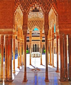 Alhambra Palace Building paint by numbers