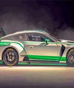Grey And Green Sport Bentley paint by numbers