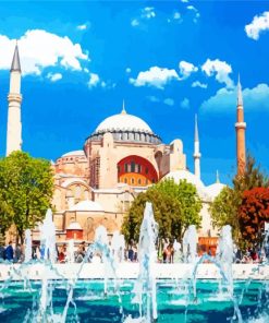 Aesthetic Hagia Sophia Istanbul paint by numbers