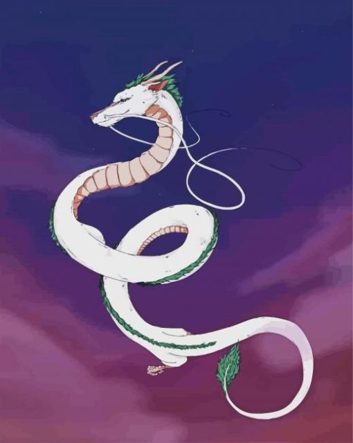 Haku Dragon Character paint by numbers