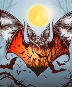 Halloween Bat Art paint by numbers