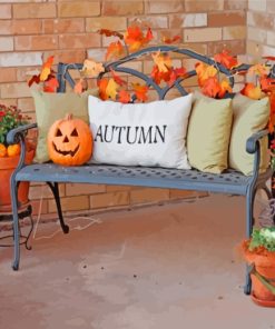 Halloween Bench paint by numbers