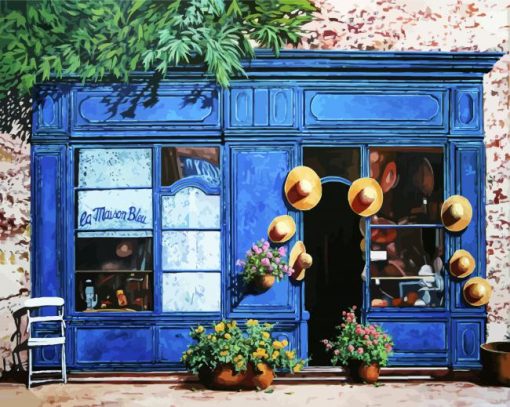 Blue Hats Shop paint by numbers