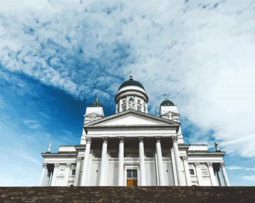 Helsinki Cathedral Finland paint by numbers
