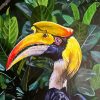 Hornbill Bird Art paint by numbers