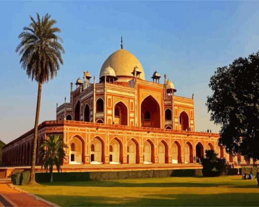 Humayun's Tomb paint by numbers
