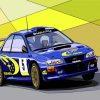 Illustration Subaru Car paint by numbers