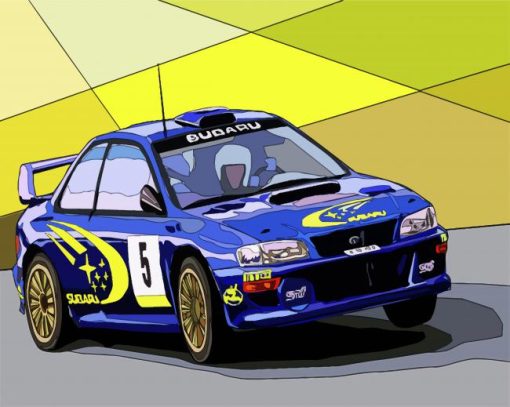 Illustration Subaru Car paint by numbers