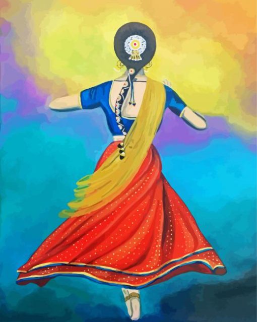 Indian Girl Dancer paint by numbers