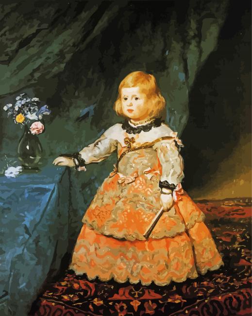 Infanta Margareta Teresa In A Peach Dress paint by numbers