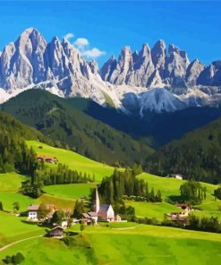 The Dolomite Mountains paint by numbers
