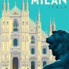 Italy Milan Poster paint by numbers