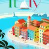 Italy Portofino Poster paint by numbers