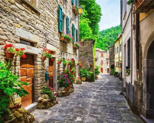Tuscany Street In Italy paint by numbers