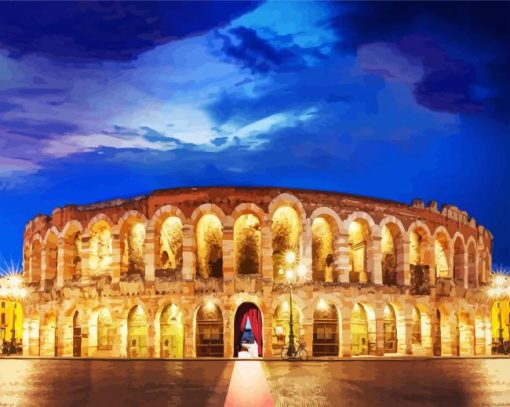 Verona Arena Italy paint by numbers