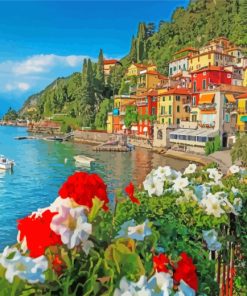 Bellagio Town Italy paint by numbers