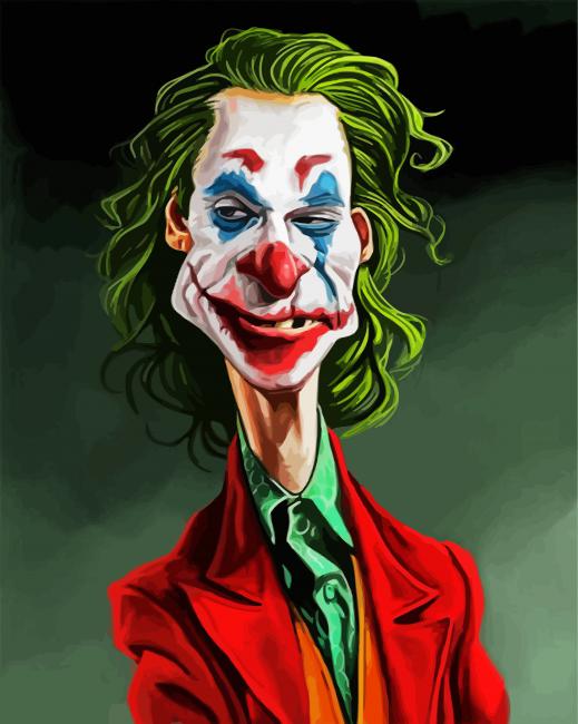 Joker Caricature Paint By Numbers - Canvas Paint by numbers