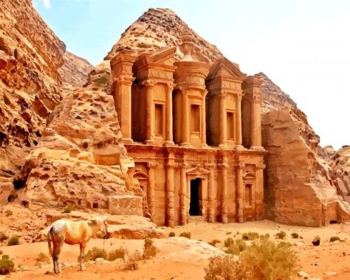 Petra Historical Building paint by numbers