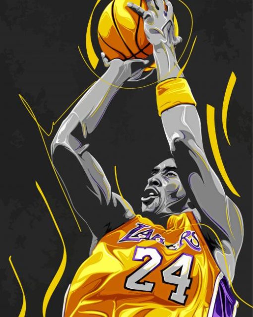 Kobe Bryant Basketball Player Art paint by numbers