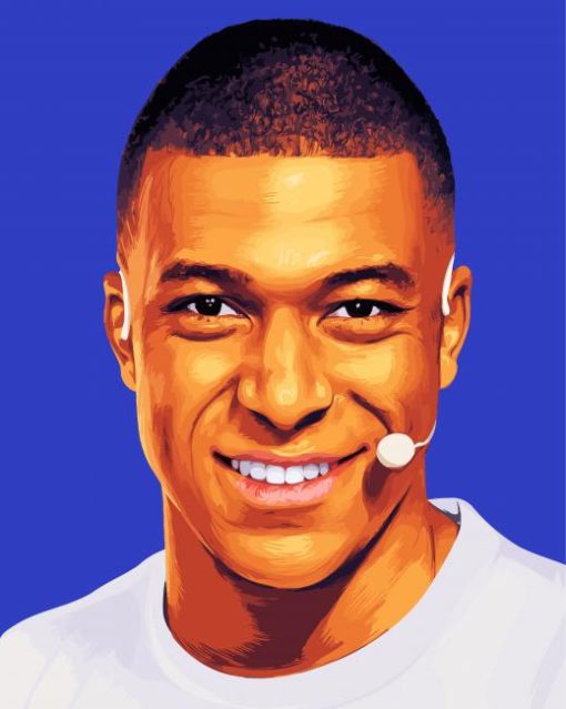 The Footballer Kylian Mbappe paint by numbers