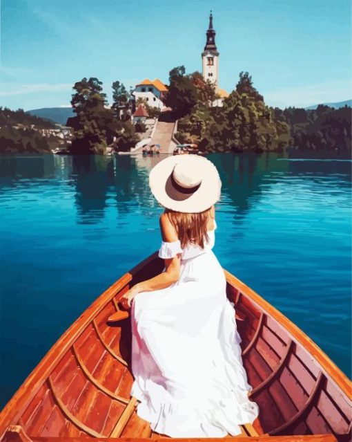 Lake Bled Boat Trip paint by numbers