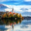 Lake Bled In Fall paint by numbers