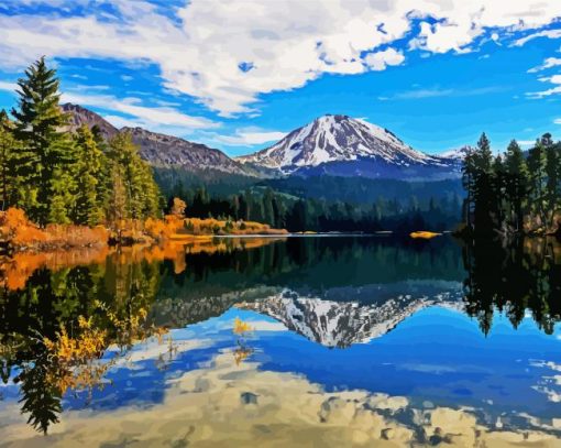 Lassen Volcanic National Park paint by numbers