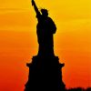 Liberty Statue Silhouette paint by numbers