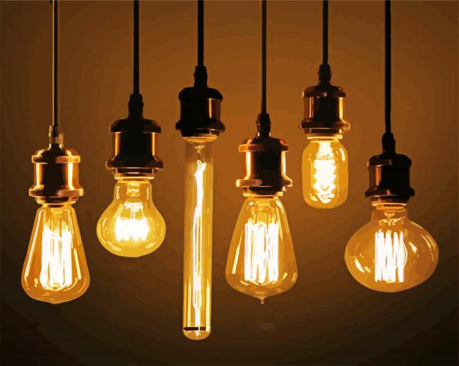 Different Light Bulbs paint by numbers