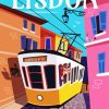 Tourist Tram Lisboa Poster paint by numbers