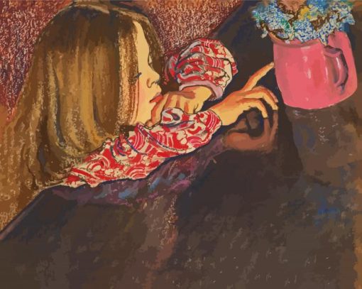 Little Helen With A Vase paint by numbers