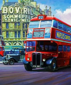 Aesthetic Bus In London paint by numbers