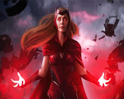 Wanda Scarlet Witch paint by numbers
